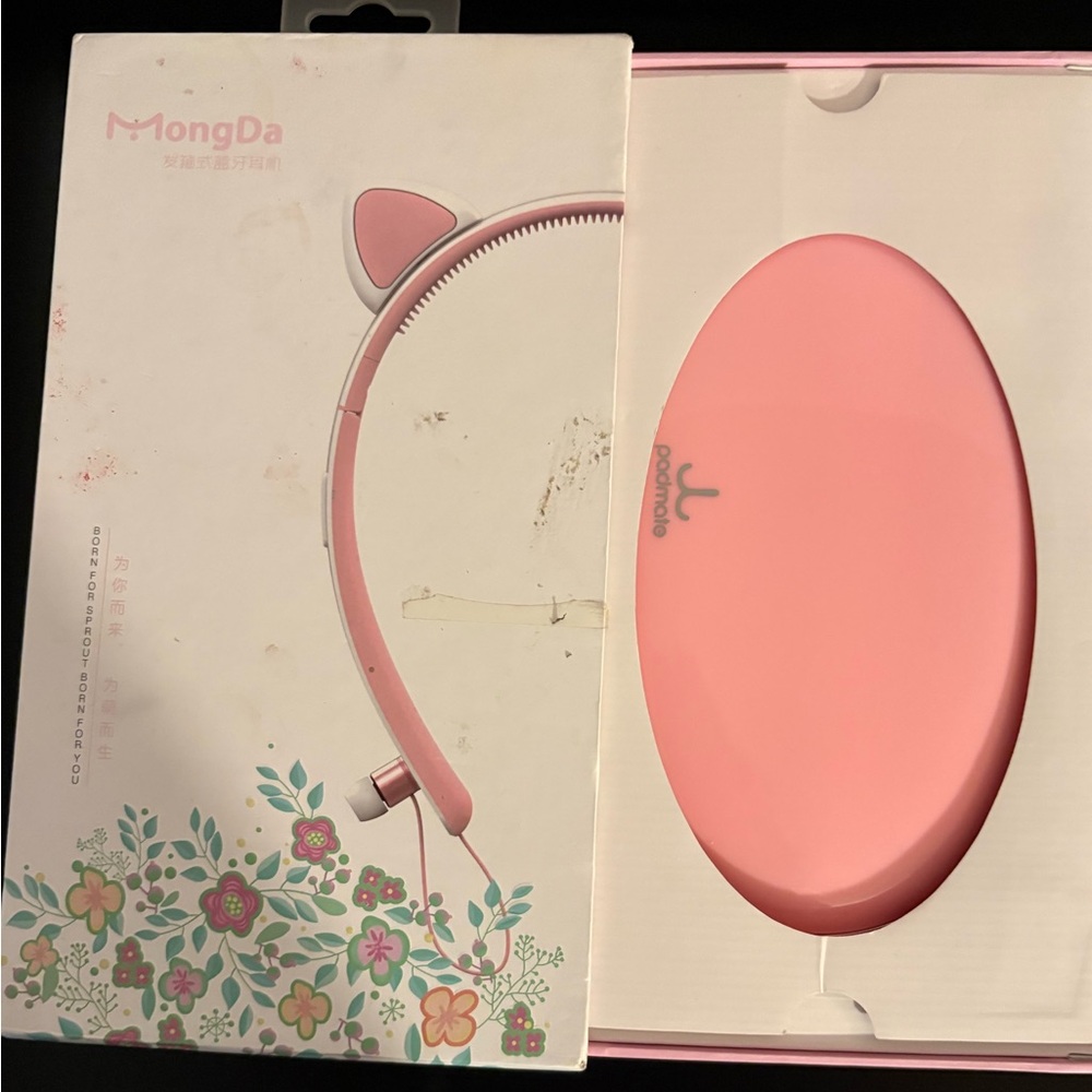 NEW MongDa Pink Cat Ear Headphones